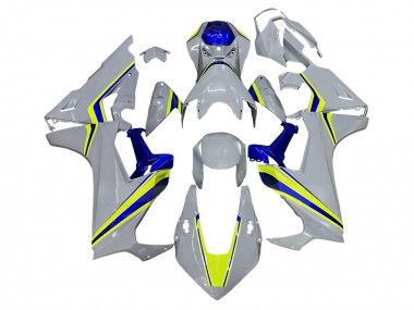 Carénages Moto Honda CBR1000RR 2017-2024 - Blanc Jaune Bleu