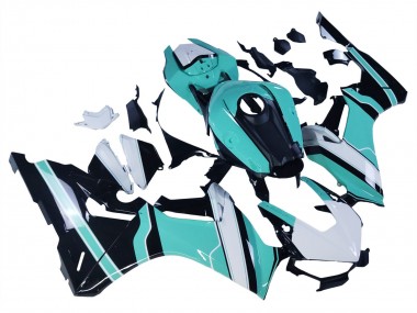Carénages Moto Honda CBR1000RR 2017-2024 - Blanc Bleu Clair Noir Brillant