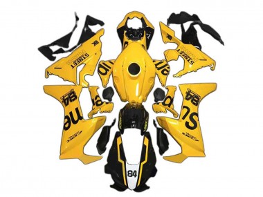 Carénages Moto Honda CBR1000RR 2017-2024 - Jaune Noir Brillant Supreme 84
