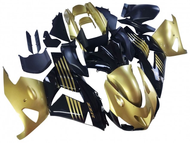 Carénages Moto Kawasaki ZX14R ZZR1400 2006-2011 - Or Noir