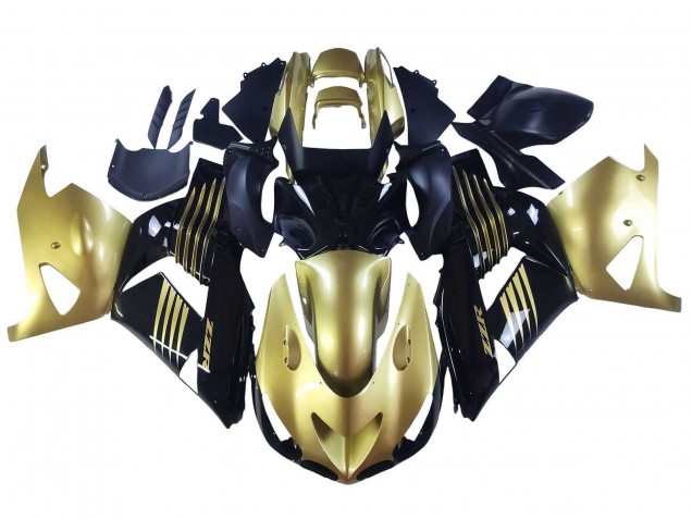 Carénages Moto Kawasaki ZX14R ZZR1400 2006-2011 - Or Noir
