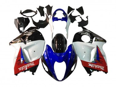 Carénages Moto Suzuki GSXR 1300 Hayabusa 1996-2007 - Blanc Bleu Rouge Makita Noir