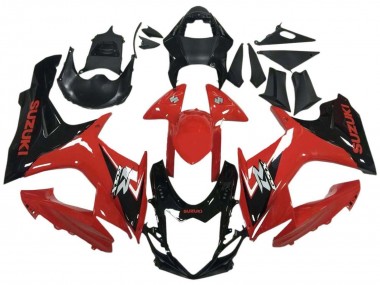 Carénage Moto Suzuki GSXR 600 / GSXR 750 2011-2024 - Rouge Noir Brillant