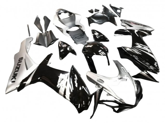 Carénage Moto Suzuki GSXR 600 / GSXR 750 2011-2024 - Noir Brillant Argent