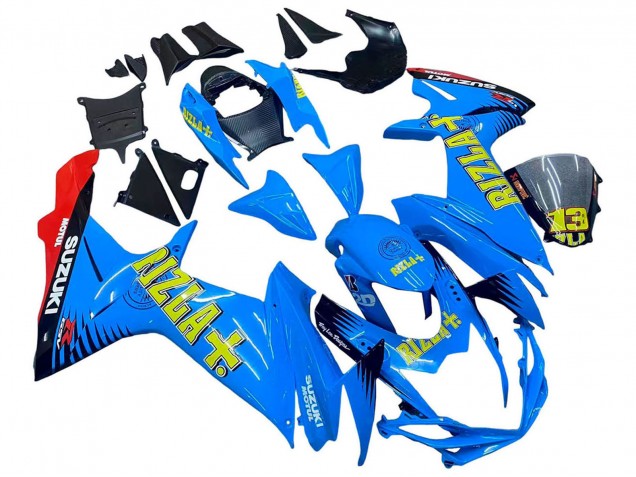 Carénages Moto Suzuki GSXR 600 / GSXR 750 2011-2024 - Bleu Or Rouge Noir Rizla