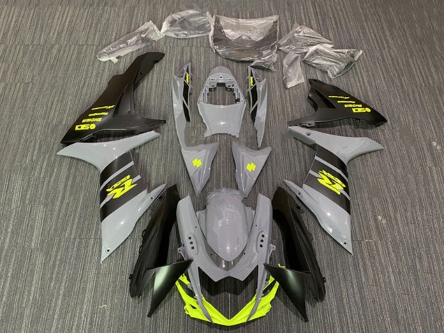 Carénages Moto Suzuki GSXR 600 / GSXR 750 2011-2024 - Nardo Gris Jaune Néon Noir