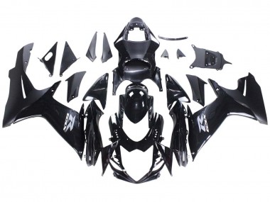 Carénages Moto Suzuki GSXR 600 / GSXR 750 2011-2024 - Noir Brillant Noir Mat Blanc Décalque
