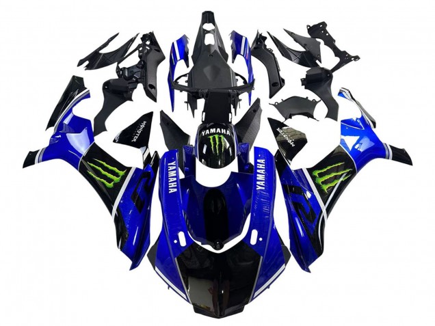 Carénages Moto Yamaha YZF 1000 R1 2015-2019 - Bleu Noir Brillant Vert Monstre