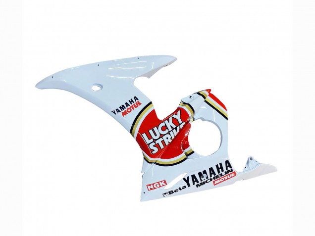 Carénages Moto Yamaha YZF R6S 2006-2009 - Blanc Rouge Lucky Strike Motul