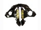Carénages Moto Yamaha YZF R6S 2006-2009 - Noir Brillant Noir Mat Or Décalque