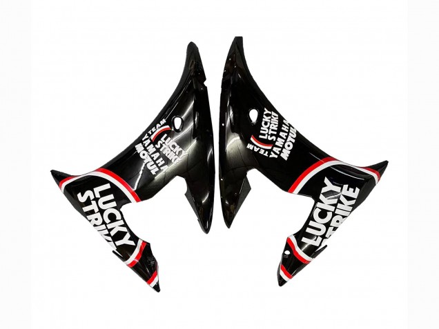 Carénages Moto Yamaha YZF R6S 2006-2009 - Noir Brillant Rouge Blanc Lucky Strike Motul