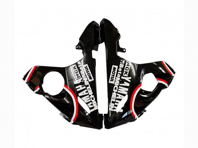 Carénages Moto Yamaha YZF R6S 2006-2009 - Noir Brillant Rouge Blanc Lucky Strike Motul
