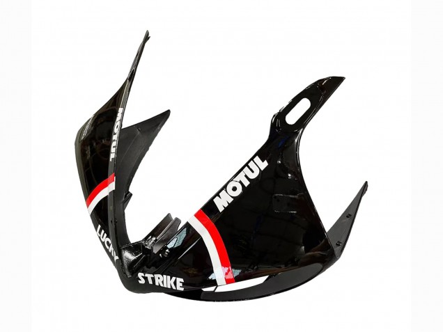 Carénages Moto Yamaha YZF R6S 2006-2009 - Noir Brillant Rouge Blanc Lucky Strike Motul