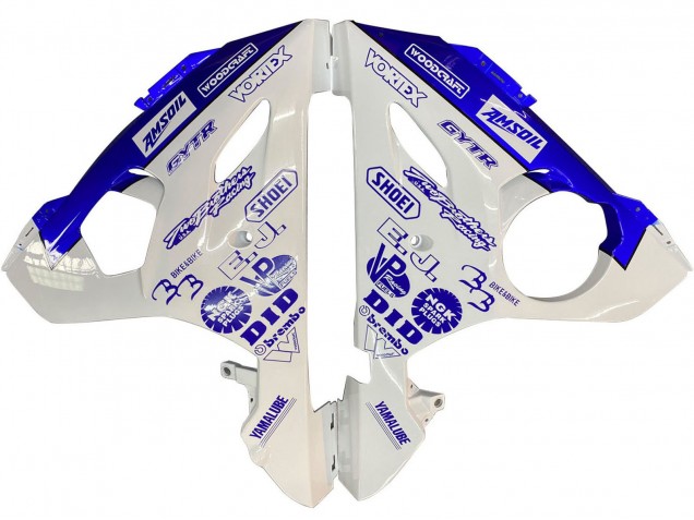 Carénages Moto Yamaha YZF R6S 2006-2009 - Blanc Bleu GYTR