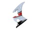 Carénages Moto Yamaha YZF R6S 2006-2009 - Blanc Rouge Noir Brillant