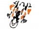 Carénages Moto Kawasaki Z1000 2010-2013 - Orange Noir Brillant