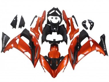 Carénages Moto Kawasaki Ninja 650 EX650 2017-2019 - Orange Noir Mat