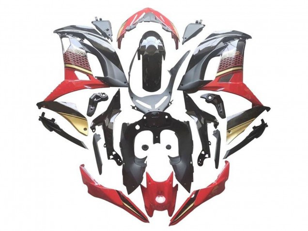 Carénages Moto Kawasaki Ninja 650 EX650 2017-2019 - Rouge Noir Or