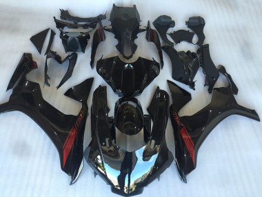 Carénages Moto Yamaha YZF R1 2015-2019 - Noir Brillant Rouge