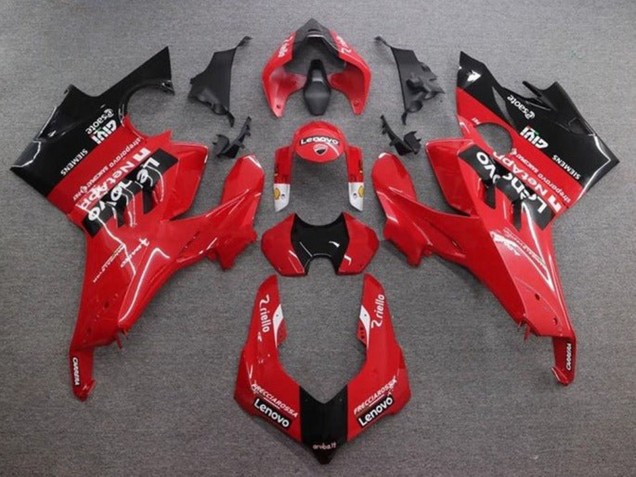 Carénages Moto Ducati Panigale V4 V4S 2020-2021 - Rouge Noir Brillant Lenovo