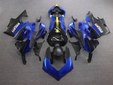 Carénages Moto Ducati Panigale V4 V4S 2020-2021 - Bleu Jaune Noir Mat