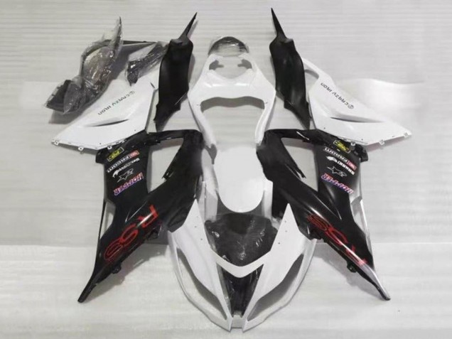 Carénages Moto Kawasaki ZX6R 2013-2018 - Blanc Noir Rouge RSS
