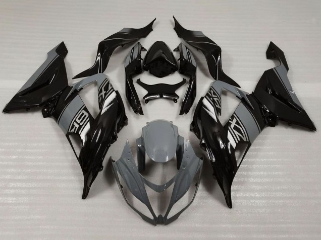 Carénages Moto Kawasaki ZX6R 2013-2018 - Nardo Gris Noir Brillant