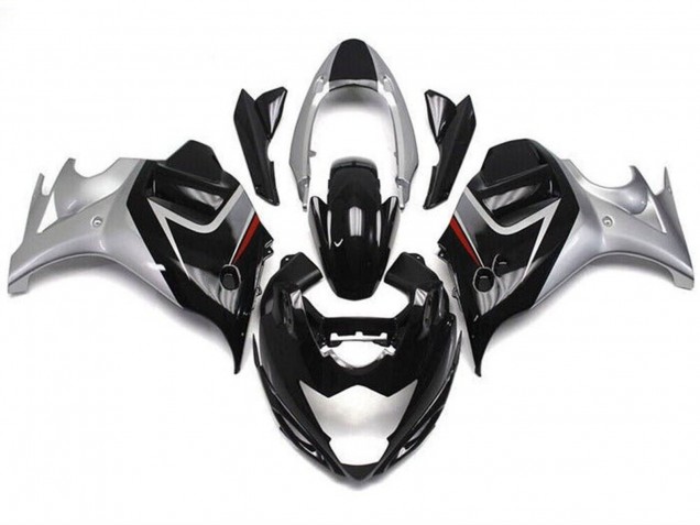 Carénages Moto Suzuki GSX650F 2008-2013 - Noir Brillant Argent