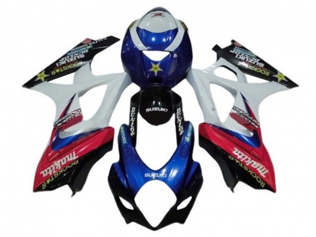 Carénages Moto Suzuki GSXR 1000 2005-2006 - Blanc Rouge Bleu Makita