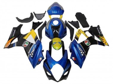 Carénages Moto Suzuki GSXR 1000 2007-2008 - Bleu Jaune Noir Requin
