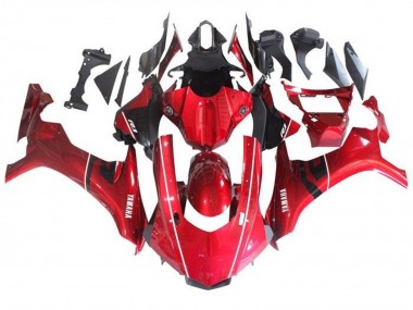 Carénage Moto Yamaha YZF 1000 R1 2015-2019 - Rouge Noir Blanc Bande