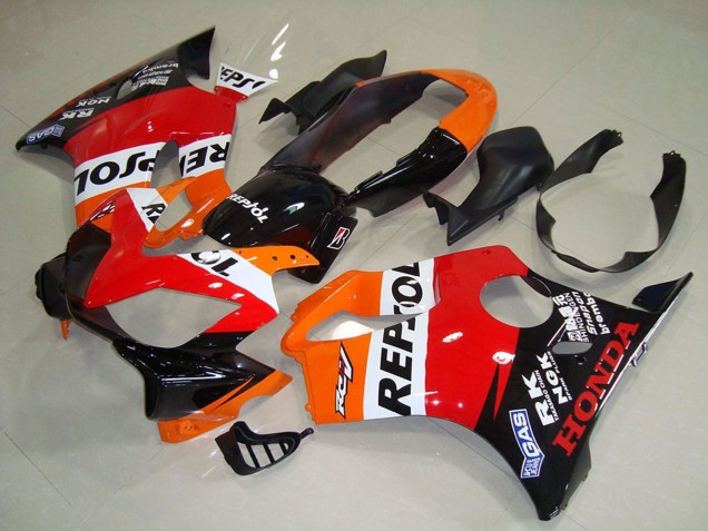 Carénage Moto Honda CBR600 F4i 2004-2007 - Orange Blanc Rouge Noir Brillant Repsol