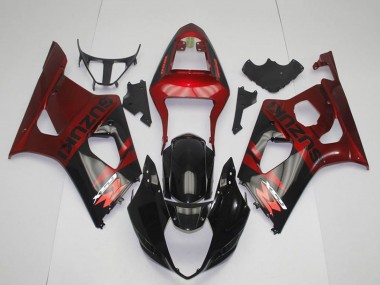 Carénage Moto Suzuki GSXR 1000 2003-2004 - Rouge Noir Brillant