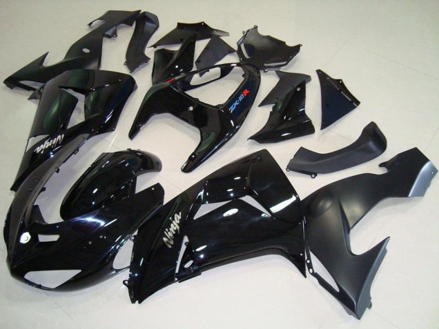 Carénages Moto Kawasaki ZX10R 2006-2007 - Noir Brillant Noir Mat Blanc Ninja