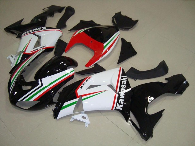Carénages Moto Kawasaki ZX10R 2006-2007 - Blanc Rouge Noir Vert