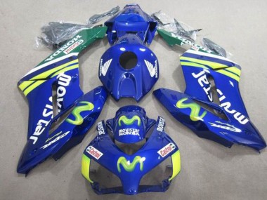 Carénages Moto Honda CBR1000RR 2004-2005 - Bleu Vert Jaune MoviStar Castrol