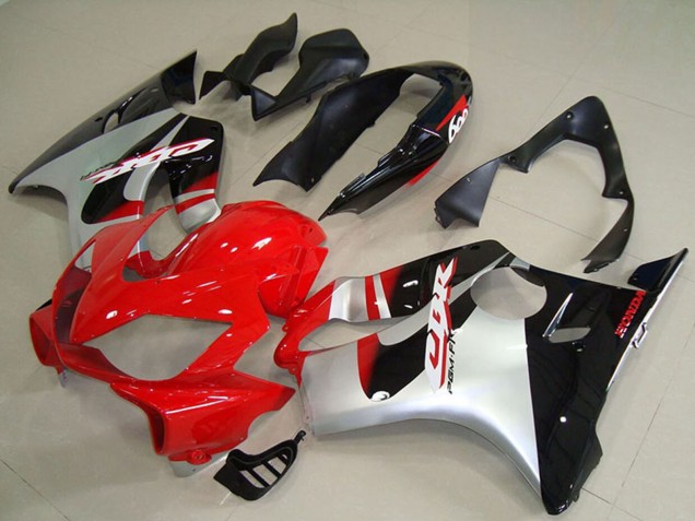 Carénages Moto ABS Honda CBR600 F4i 2004-2007 - Argent Rouge Noir Brillant
