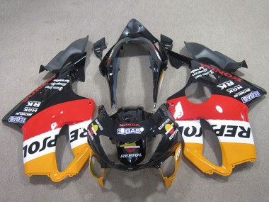 Carénages Moto Honda CBR600 F4 1999-2000 - Orange Blanc Rouge Noir Brillant Repsol