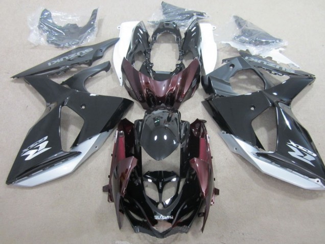 Carénage Moto Suzuki GSXR 1000 2009-2016 - Noir Brillant Argent