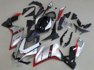 Carénage Moto Aprilia RS4 50 125 2012-2018 - Argent Rouge Noir Brillant