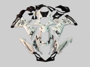 Carénages Moto Suzuki GSXR 600/750 2011-2024 - Blanc Noir Alstare Corona Extra Motul