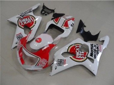 Carénages Moto Suzuki GSXR 1000 2000-2002 - Blanc Rouge Lucky Strike