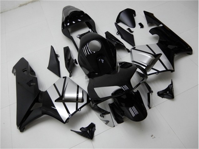 Noir Argent Carénage Moto CBR 600 RR 03-04 Noir Argent Carénage Moto CBR 600 RR 03-04