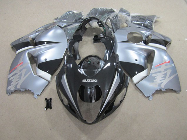 Noir Argent Carénage Moto GSXR 1300 Hayabusa 96-07