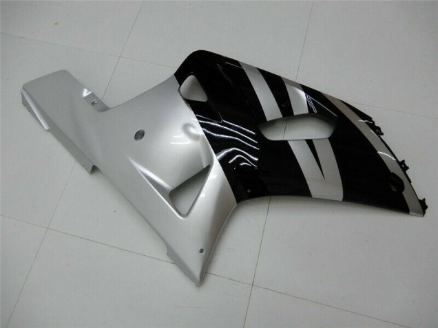Noir Argent Carénage Moto GSXR 600 / 750 K1 K2 K3 01-03 Noir Argent Carénage Moto GSXR 600 / 750 K1 K2 K3 01-03