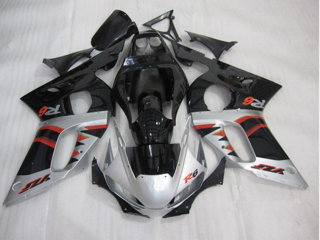 Noir Argent Carénages Moto R6 98-02 Noir Argent Carénages Moto R6 98-02