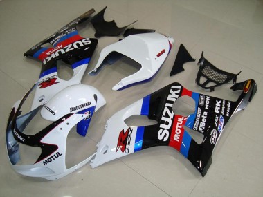 Noir Blanc Bleu Carénage Moto GSXR 1000 K1 00-02