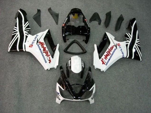 Noir Blanc Carénage Moto Daytona 675 Triple 06-08 Noir Blanc Carénage Moto Daytona 675 Triple 06-08