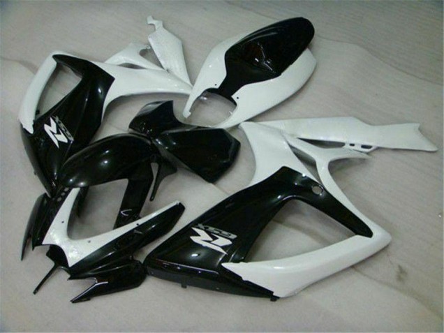 Noir Blanc Carénage Moto GSXR 600 / 750 K6 06-07 Noir Blanc Carénage Moto GSXR 600 / 750 K6 06-07