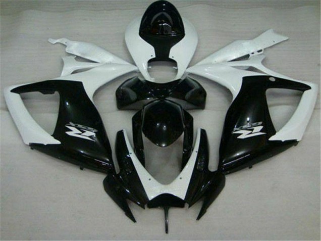 Noir Blanc Carénage Moto GSXR 600 / 750 K6 06-07 Noir Blanc Carénage Moto GSXR 600 / 750 K6 06-07